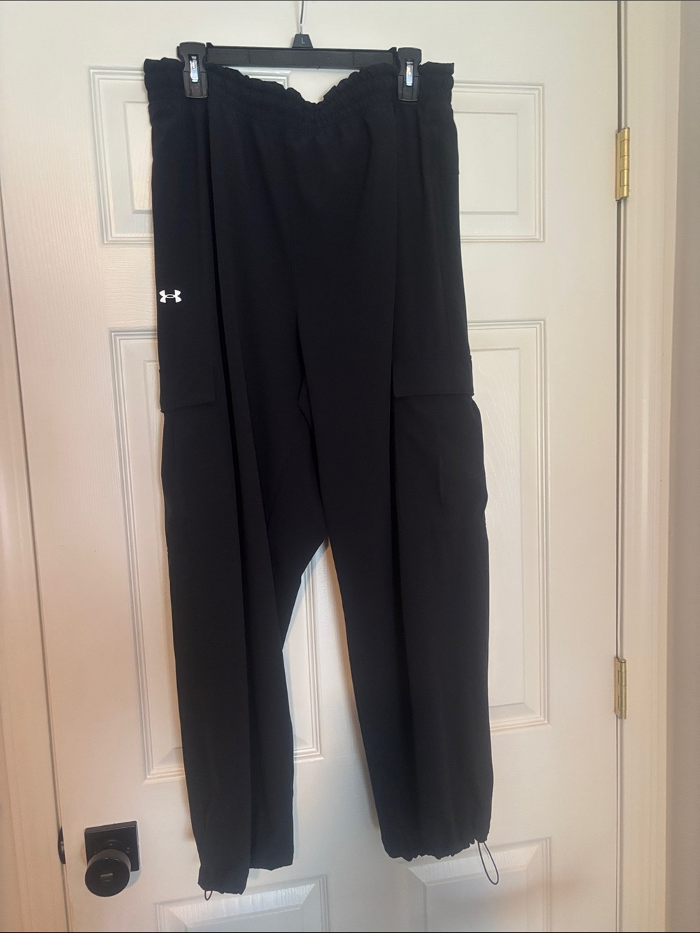 Under Armour Black Cargo Joggers with Drawcord Ankles